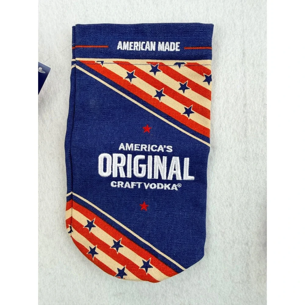 Tito's Handmade Vodka Bottle Bags Set of 2 American Made Patriotic NWT